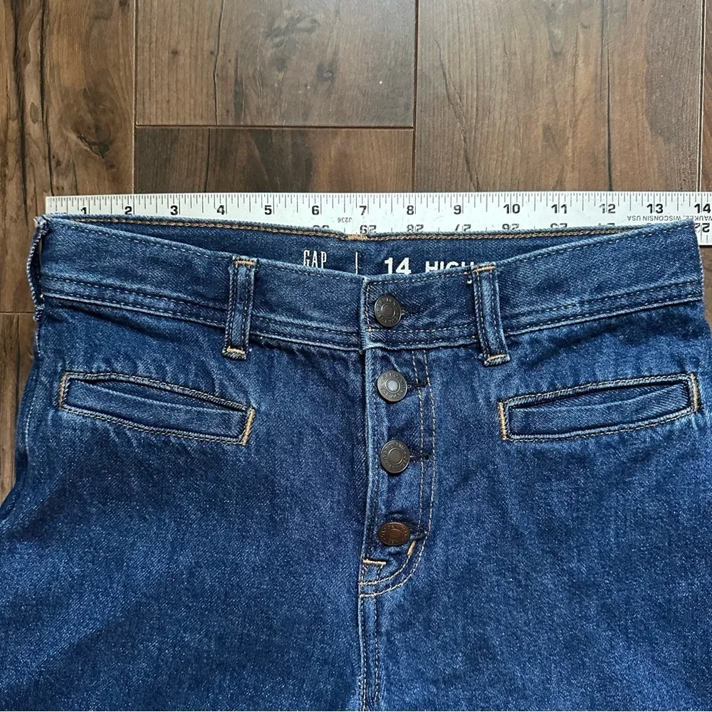 GAP | Kids High Rise Stride Wide-Leg Ankle Jeans | Size 14